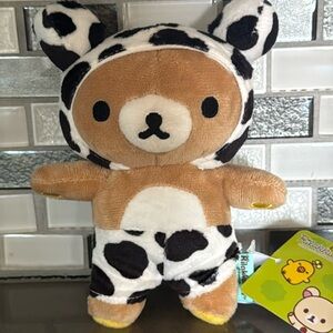 🐮🐻San-X RILAKKUMA STANDING COW Plush / Kawaii Limited Edition 6”/ BRAND NEW🐮🐻
